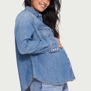 The denim maternity shirt - hatch